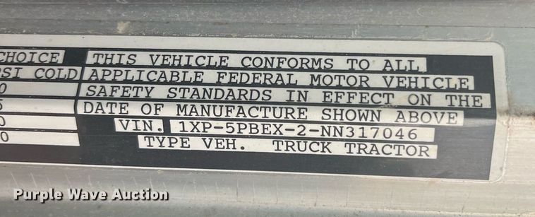 image for item DG5433 1992 Peterbilt 379  semi truck