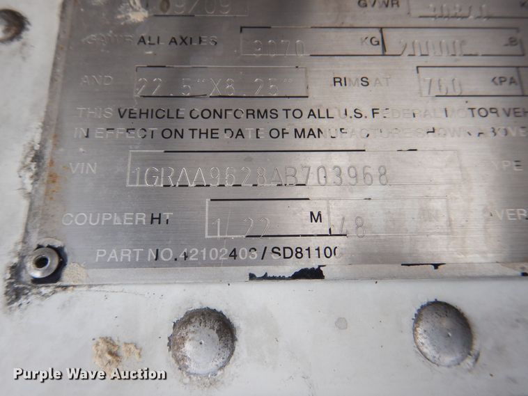 image for item DK2146 2010 Great Dane  refrigerated van trailer