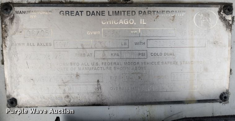 image for item DK2164 2006 Great Dane  refrigerated van trailer