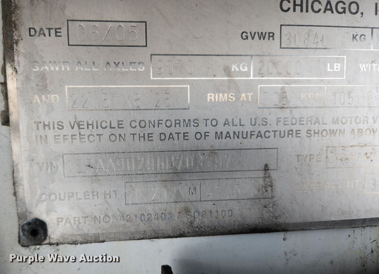 image for item DK2164 2006 Great Dane  refrigerated van trailer