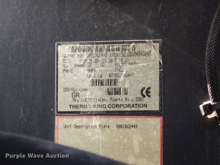 image for item DK2175 2008 Great Dane  refrigerated van trailer