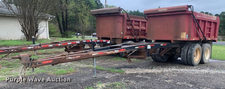 image for item DO1918 2010 Warren PD12  end dump pup trailer