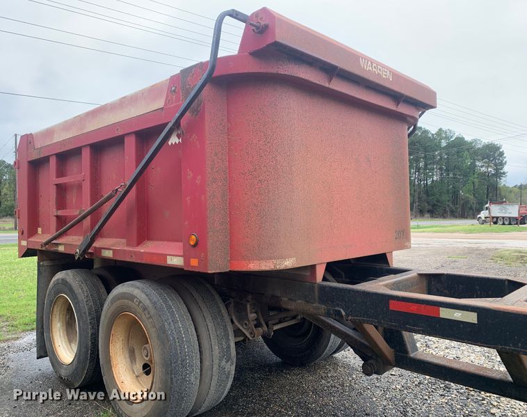 image for item DO1918 2010 Warren PD12  end dump pup trailer