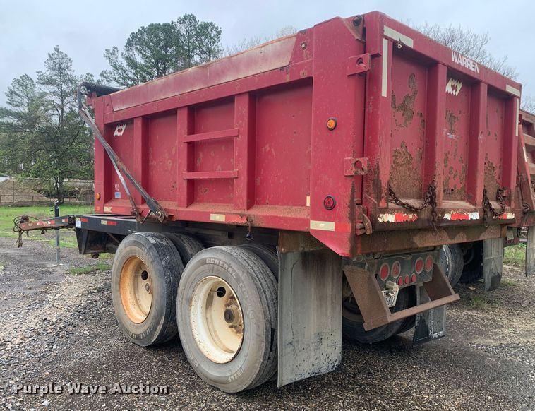 image for item DO1918 2010 Warren PD12  end dump pup trailer