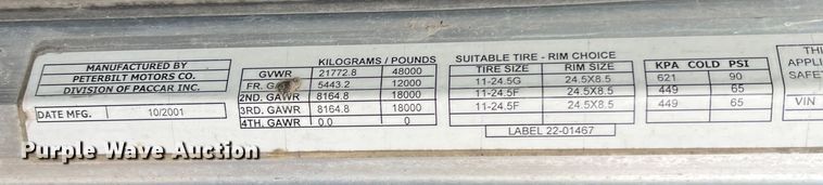 image for item DS1791 2002 Peterbilt 379  semi truck