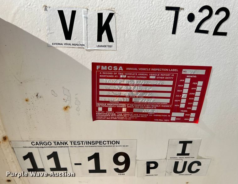 image for item KR9560 1969 Lubbock  tank trailer