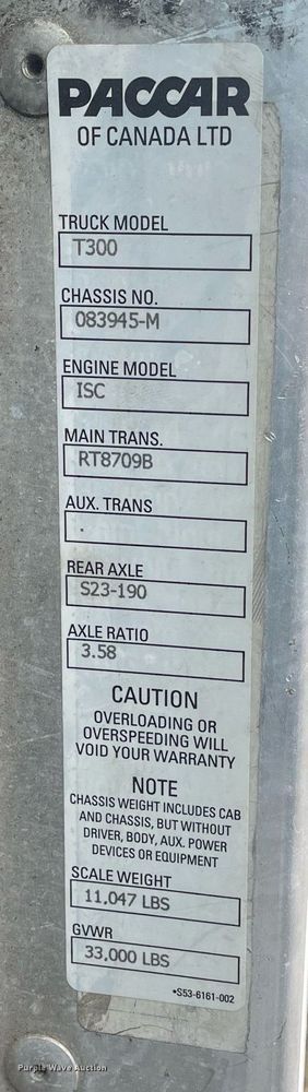 image for item LR9543 2005 Kenworth T300  truck cab and chassis
