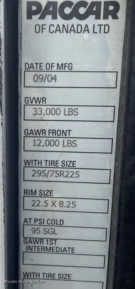 image for item LR9543 2005 Kenworth T300  truck cab and chassis