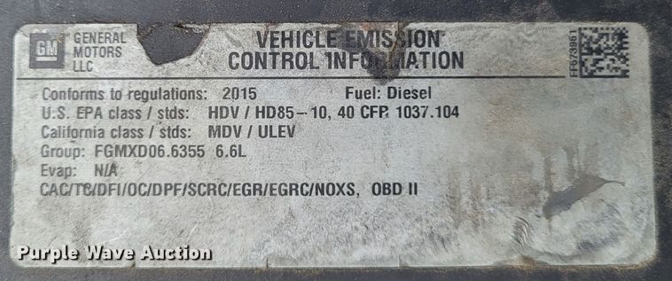 image for item DO3593 2015 Chevrolet Silverado 2500HD  Crew Cab pickup truck