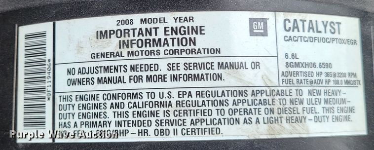 image for item DO3596 2008 GMC Sierra 3500HD  Crew Cab pickup truck