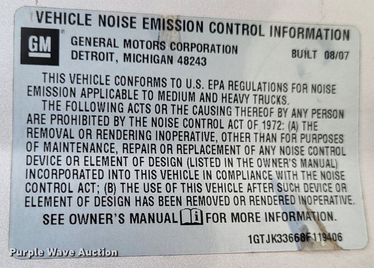 image for item DO3596 2008 GMC Sierra 3500HD  Crew Cab pickup truck