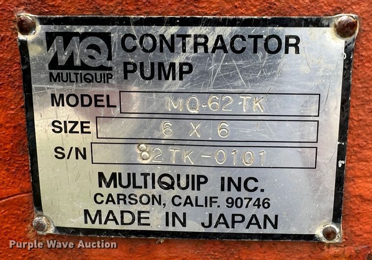 image for item DQ1992 Multiquip MQ-62-TK  trash pump