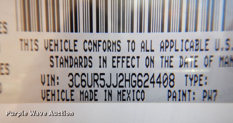 image for item DR4505 2017 Dodge Ram 2500HD Big Horn  Crew Cab pickup truck