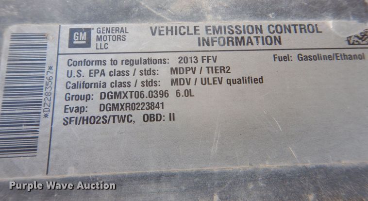 image for item DR4510 2013 Chevrolet Silverado 2500HD  Ext. Cab pickup truck