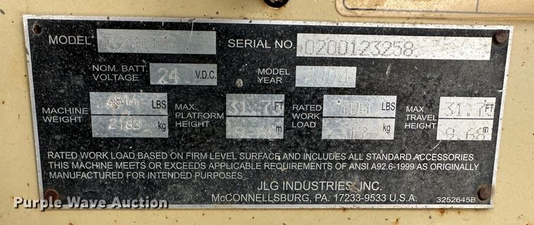 image for item DR5014 2004 JLG 3246ES  scissor lift