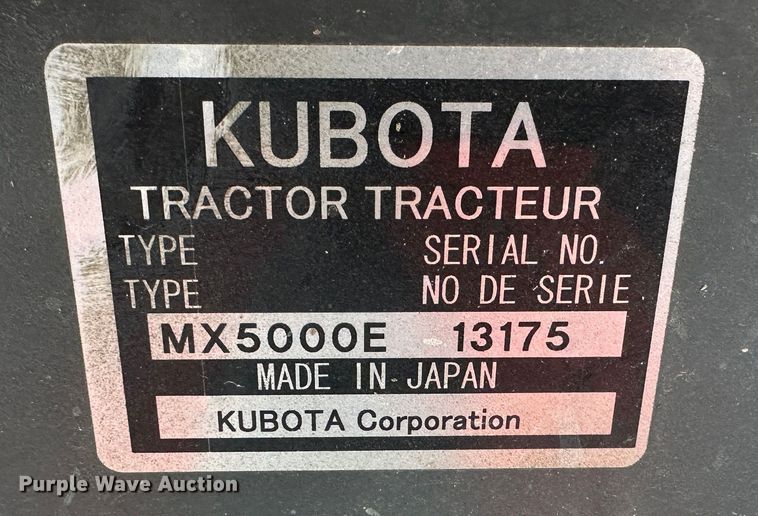 image for item DR5019 Kubota MX5000SU  tractor