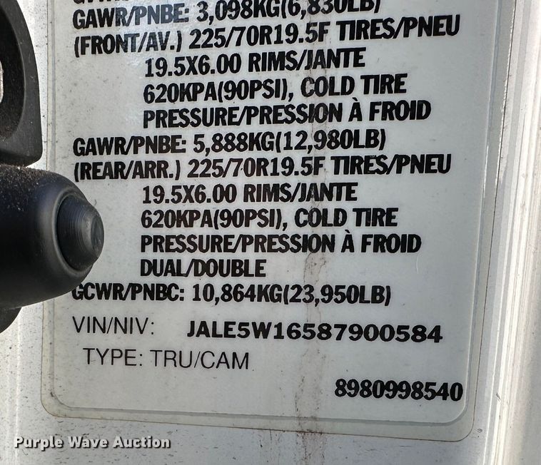 image for item DR5021 2008 Isuzu NQR  flatbed truck