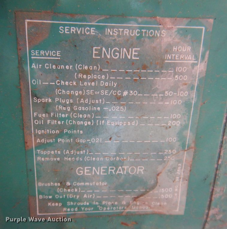 image for item IO9473 Onan  generator