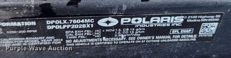 image for item JB9505 2013 Polaris Ranger 800 EFI  utility vehicle