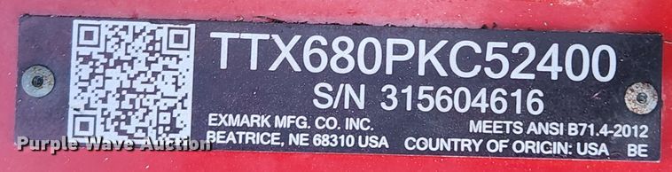 image for item JB9583 Exmark X Series  ZTR lawn mower