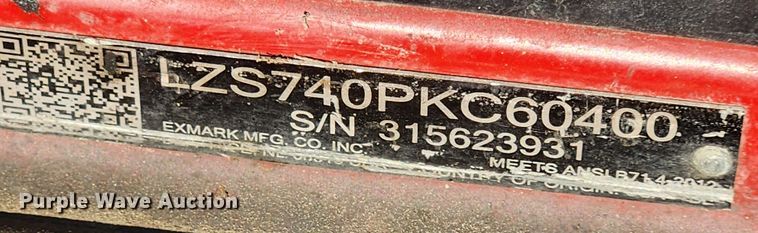 image for item JB9588 Exmark S Series  ZTR lawn mower