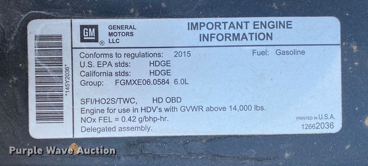 image for item KB9557 2015 Isuzu NPR  delivery truck