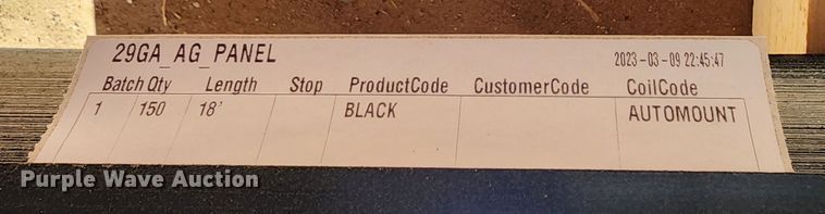 image for item KC9687 (150) sheets of Doerksen Metal Components metal siding/roofing