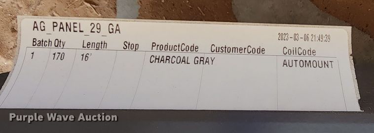 image for item KC9688 (170) sheets of Doerksen Metal Components metal siding/roofing