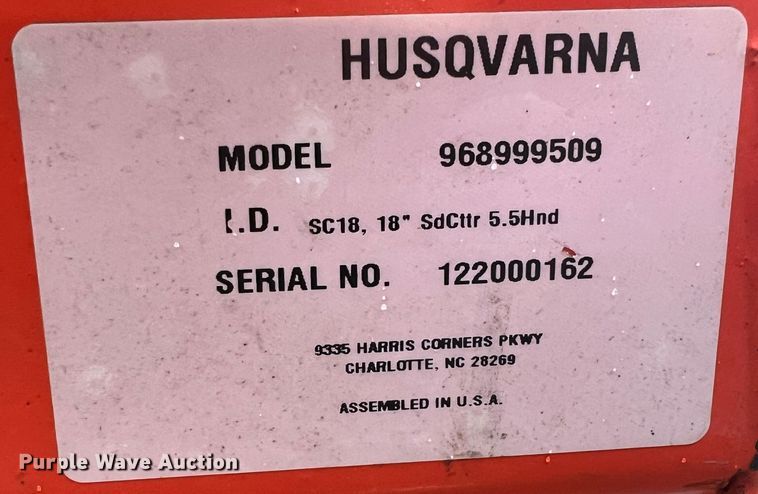 image for item KR9491 Husqvarna SC18  sod cutter