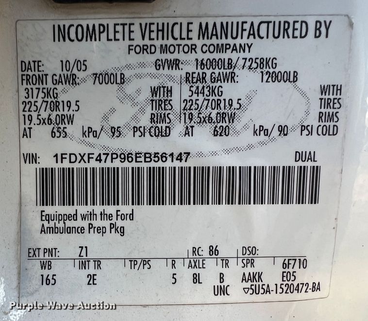 image for item KR9525 2006 Ford F450 Super Duty  dump flatbed truck