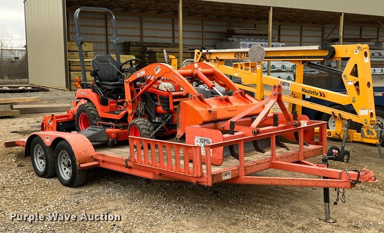 image for item KR9527 Kubota BX2670 tractor with 2017 Kubota trailer