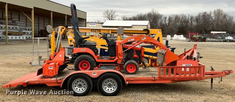 image for item KR9527 Kubota BX2670 tractor with 2017 Kubota trailer