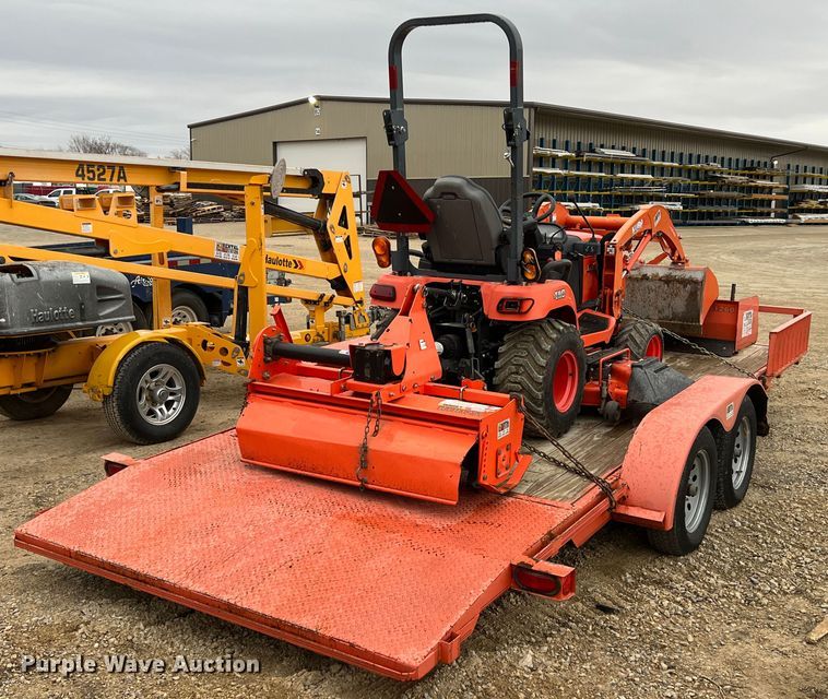 image for item KR9527 Kubota BX2670 tractor with 2017 Kubota trailer