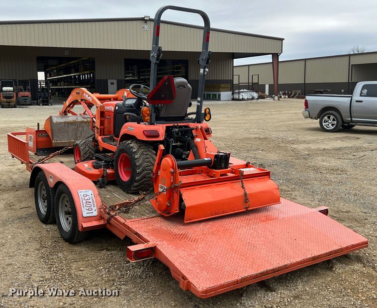 image for item KR9527 Kubota BX2670 tractor with 2017 Kubota trailer