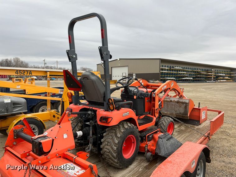image for item KR9527 Kubota BX2670 tractor with 2017 Kubota trailer