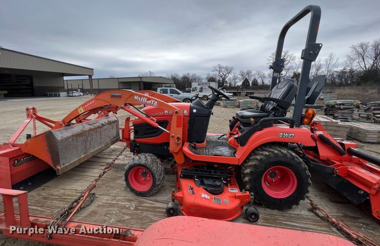 image for item KR9527 Kubota BX2670 tractor with 2017 Kubota trailer