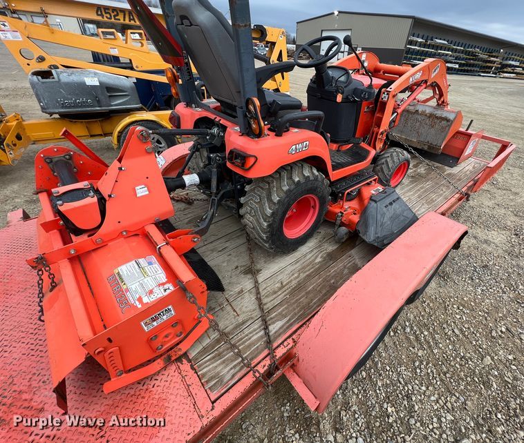 image for item KR9527 Kubota BX2670 tractor with 2017 Kubota trailer