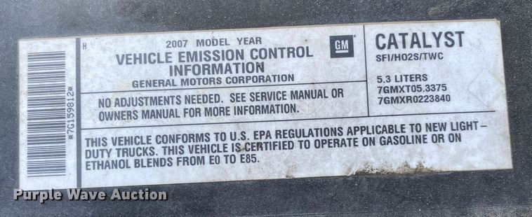 image for item KV9730 2007 Chevrolet Avalanche  Crew Cab pickup truck