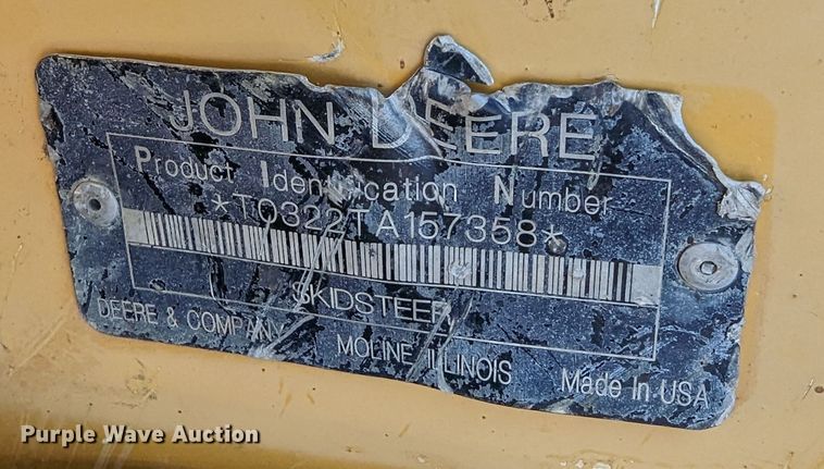 image for item LF9696 2008 John Deere CT322  tracked skid steer loader