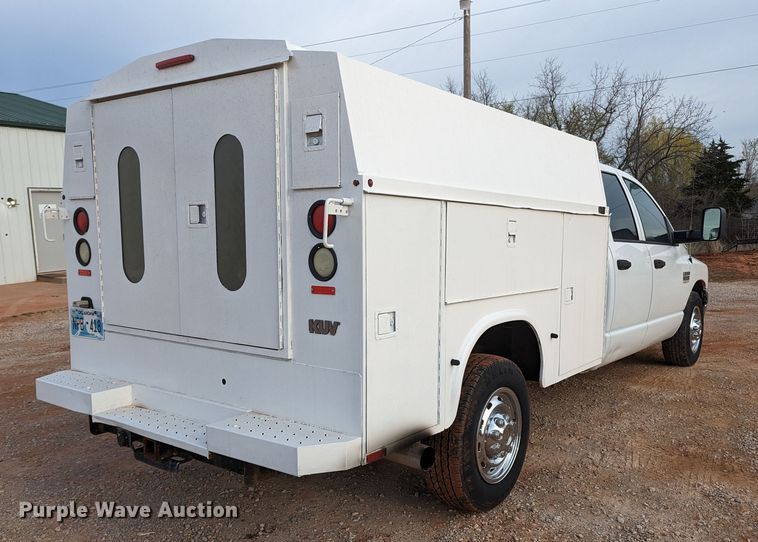 image for item LF9724 2007 Dodge Ram 2500  Quad Cab utility bed pickup truck