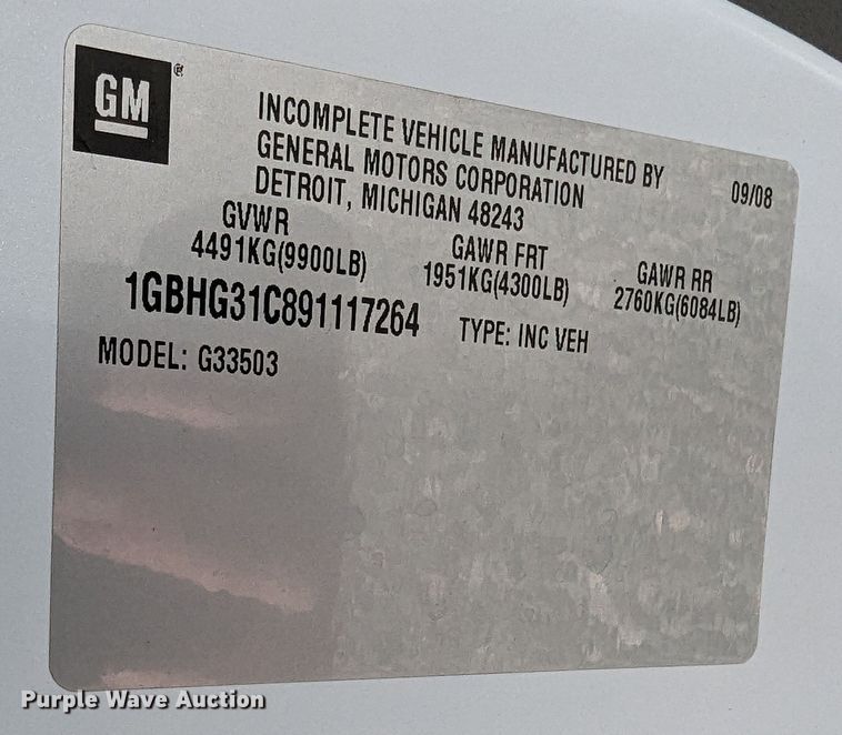 image for item LF9739 2009 Chevrolet Express G3500  school bus