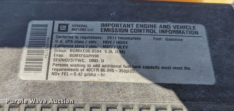 image for item LF9740 2011 Chevrolet Silverado 3500HD  Ext. Cab utility bed pickup truck