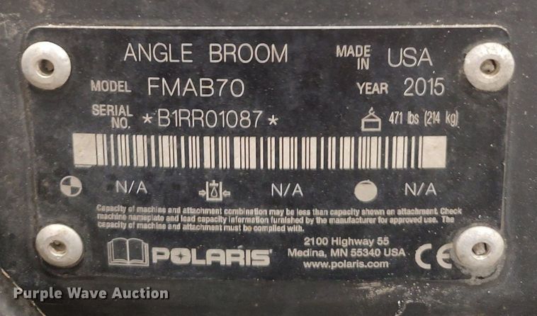 image for item LG9633 2015 Polaris FMAB70  6'W broom
