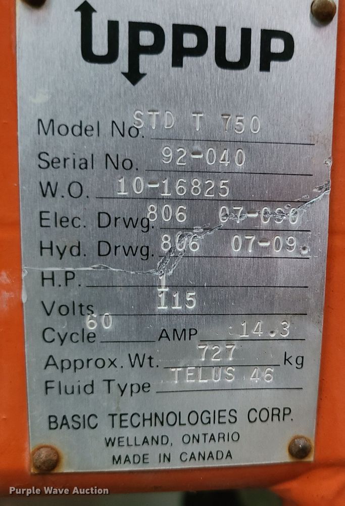 image for item LH9987 Uppup STDT750  vertical lift