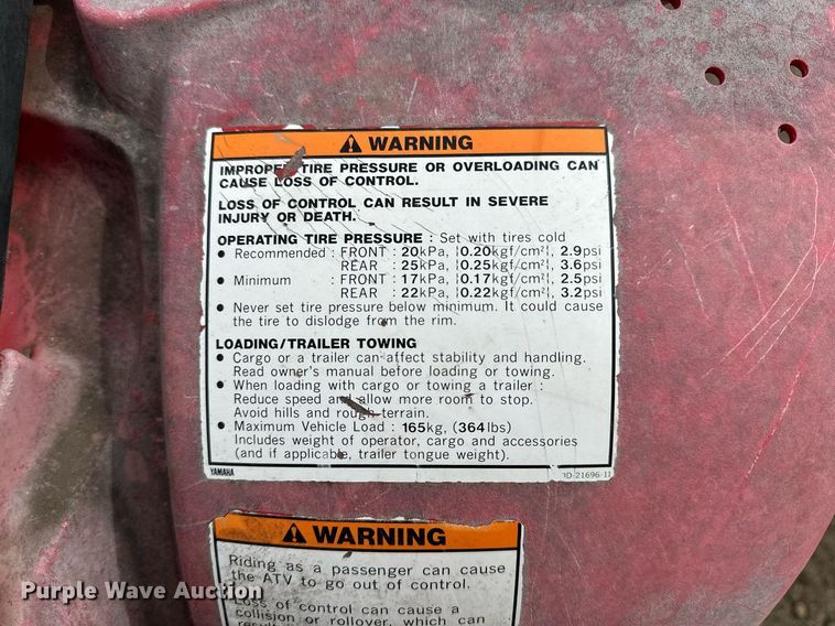 image for item LN9310 1996 Yamaha Timberwolf  ATV