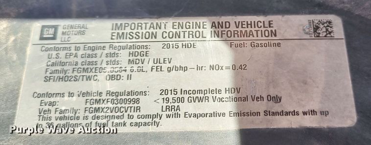 image for item LP9180 2015 Chevrolet Silverado 3500HD  utility bed pickup truck