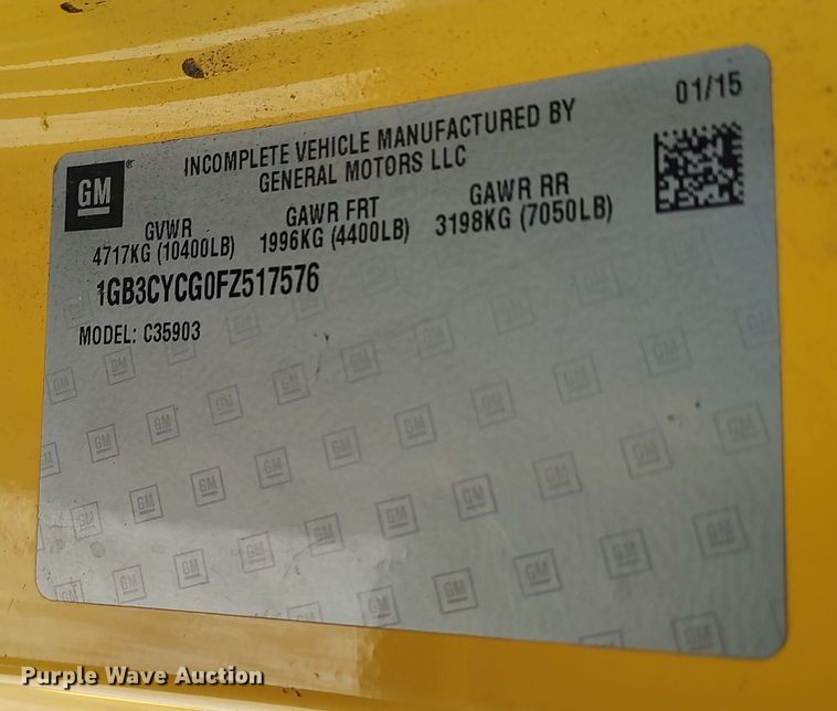 image for item LP9190 2015 Chevrolet Silverado 3500HD  utility bed pickup truck