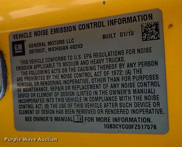 image for item LP9190 2015 Chevrolet Silverado 3500HD  utility bed pickup truck