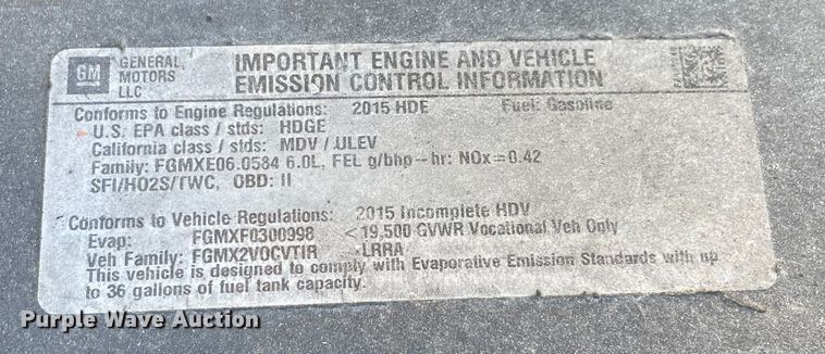 image for item LP9193 2015 Chevrolet Silverado 3500HD  utility bed pickup truck