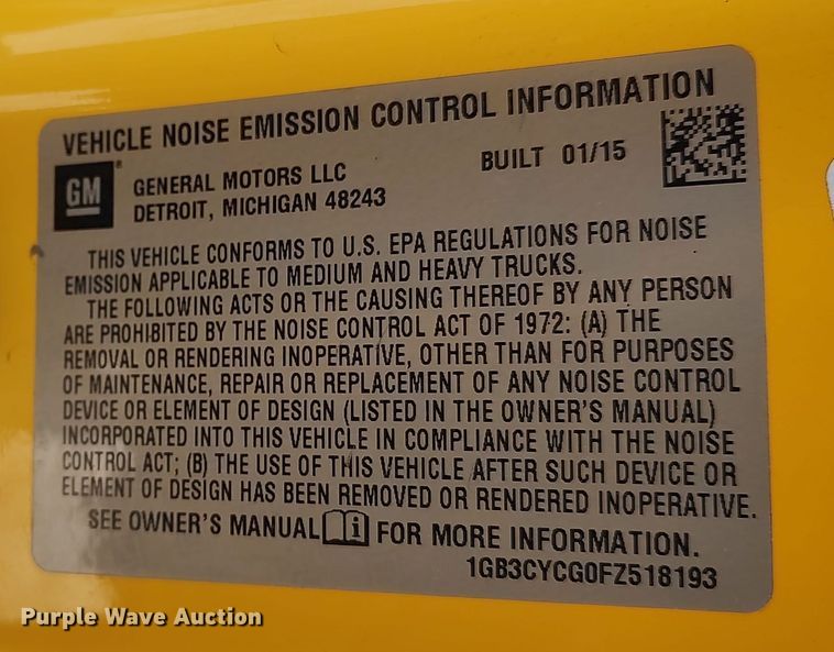 image for item LP9196 2015 Chevrolet Silverado 3500HD  utility bed pickup truck